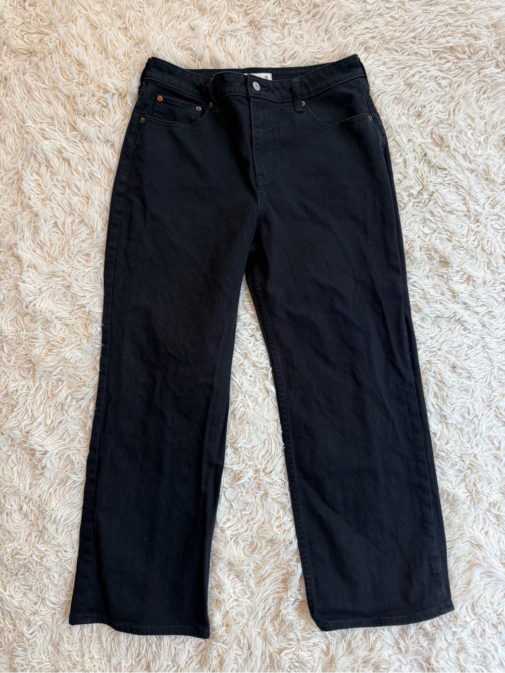 Abercrombie & Fitch Black Wide Leg Jeans